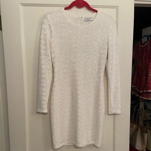 Bailey44 white sequin mini dress